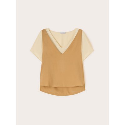Blouse double avec top de couleur contrastante en viscose MOTIVI
