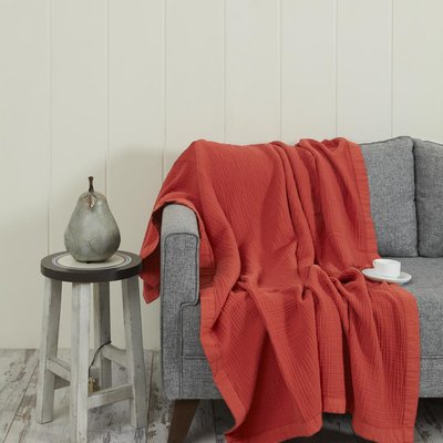 Plaid gansé en gaze de coton LOFT SENSEI MAISON