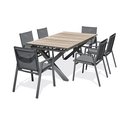 Ensemble repas de jardin en aluminium FLORIDE DCB GARDEN