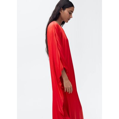 Robe plissée à manches trois-quarts MANGO