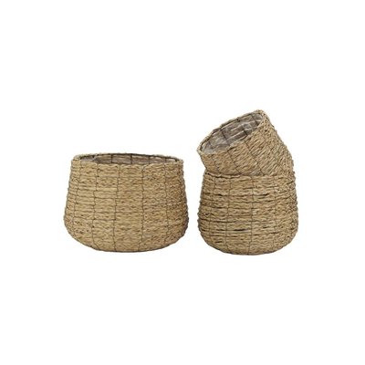 Cache-pots en jonc tissé (lot de 3) AUBRY GASPARD