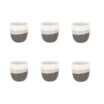 Lot de 6 tasses expresso en grès 11cl, RIGA NOVASTYL