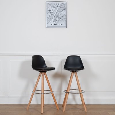 Tabourets scandinaves, lot de 2, TOBIAS HAPPY GARDEN