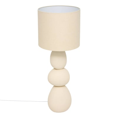 Lampadaire grès abat-jour tissu ALITHA ATMOSPHERA