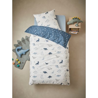 Parure de lit housse de couette + taie d'oreiller enfant HELLO DINOS Oeko-Tex® VERTBAUDET