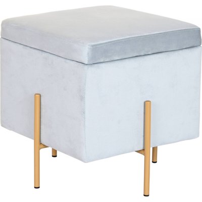 Pouf en velours, pieds dorés modernes RECOLLECTION