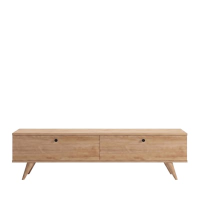 Meuble TV 2 portes en bois L140cm- YARA DRAWER