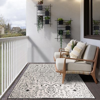 Tapis extérieur, kilim reversible EX1 BAKO UN AMOUR DE TAPIS