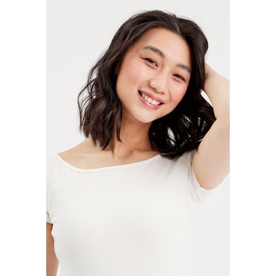 T-shirt cropped col bateau CACHE CACHE