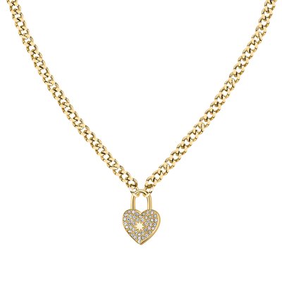 Collier en Acier, cristaux, ip or ABBRACCIO MORELLATO