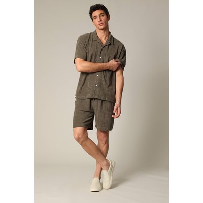 Chemise loose en éponge à manches courtes avec col cubain CREEKSON DEELUXE