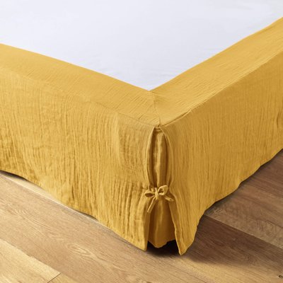 Cache sommier double gaze de coton TERRE DE NUIT
