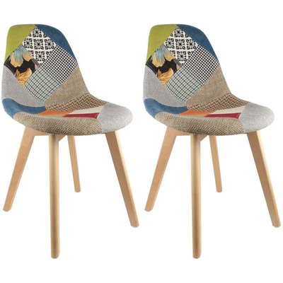 Chaise scandinave Patchwork (Lot de 2) Multicolore CMP