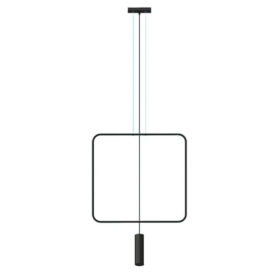 Suspension Acier Noir GU10 1 Rana EDEN