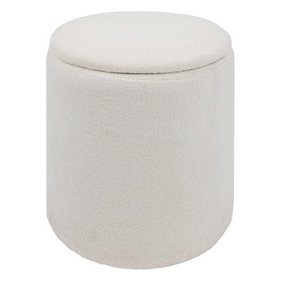 Pouf de rangement en bouclette ATMOSPHERA