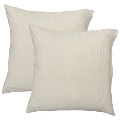 Set de 2 taies d'oreiller unies en coton, GAZE DE COTON MATT ET ROSE