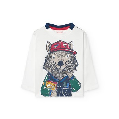 T-shirt en coton avec dessin devant BOBOLI