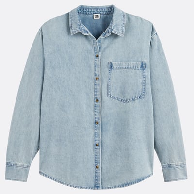 Hemd aus reinem Baumwoll-Denim, Signature MARLÈNE LA REDOUTE COLLECTIONS