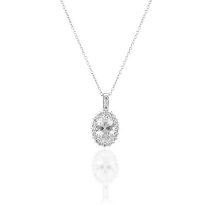 Collier en argent 925 et oxyde de zirconium CLEOR