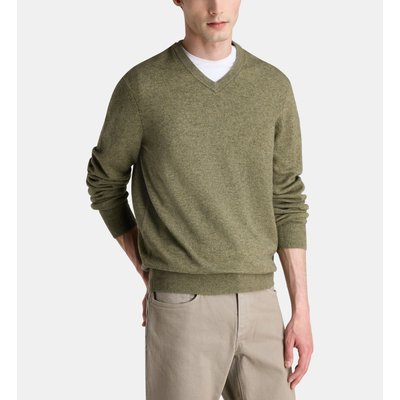 Pull vert homme col v online