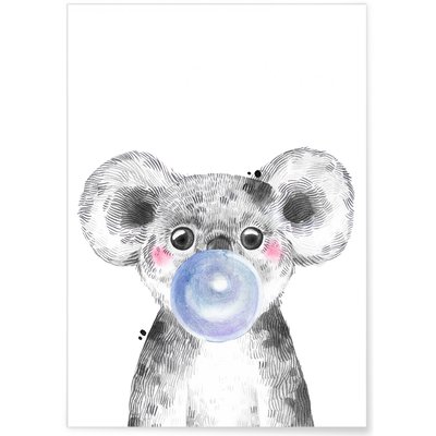 Affiche Bulle de Koala Bleue L'AFFICHERIE