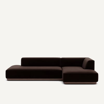 Canapé d'angle droit XL velours, Jacopo AM.PM