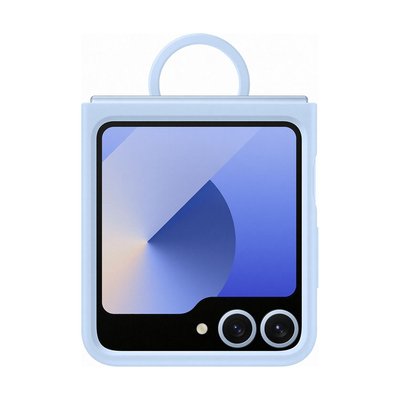 Coque Z Flip6 silicone Bleu avec anneau SAMSUNG