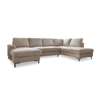 Canapé d'Angle Convertible en Velours côtelé 7 places - LILLY LISA DESIGN