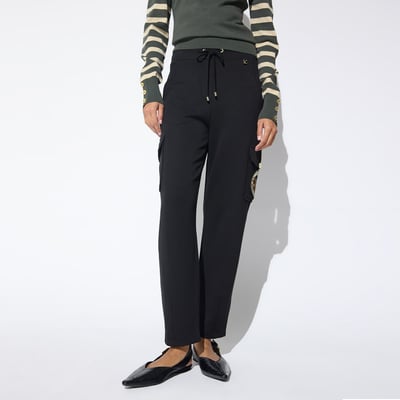 Pantalon cargo à cordon et écusson aviateur LOLA CASADEMUNT