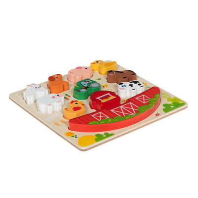 Puzzle équilibre Animaux de la ferme en bois FSC AMADEUS LES PETITS