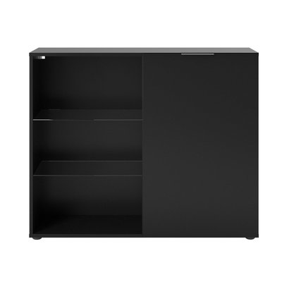Commode 1 Porte 3 Étagères L99cm - Dark CALICOSY