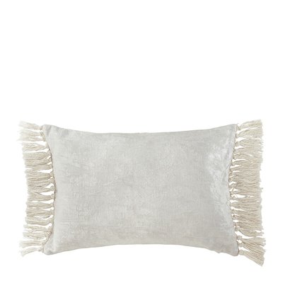 Housse de coussin PAULA en velours irisé BLANC D’IVOIRE