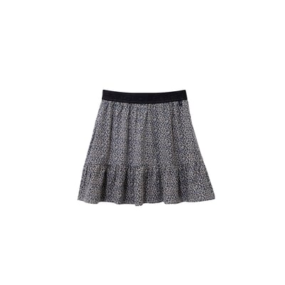 Jupe Courte IKKS Pour Fille 12 Ans - Noir Et Blanc - Coton - Occasion Très Bon État
