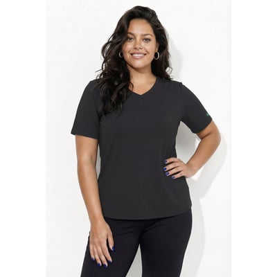 T-shirt technique, col en V, manches courtes ULLA POPKEN