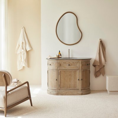 Meuble salle de bain en chêne et pierre 110 cm LOUISE TIKAMOON
