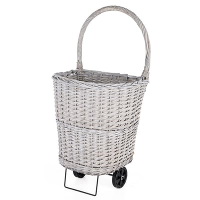 Chariot à bûches en osier et acier SOMAGIC
