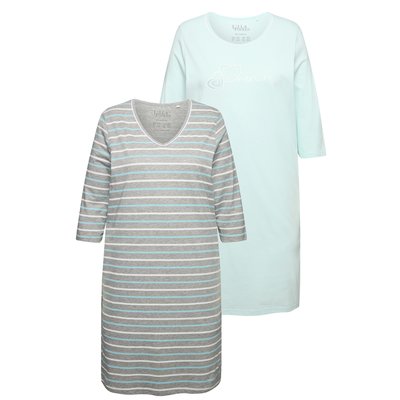 Lot de 2 T-shirts de nuit à manches 3/4 ULLA POPKEN