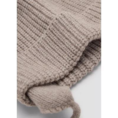 Bonnet en maille avec pompon et cache-oreilles MANGO BABY