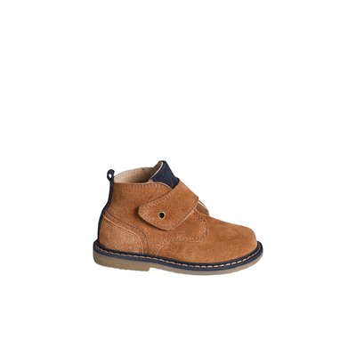Boots en cuir scratchées VERTBAUDET