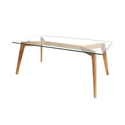Table rectangulaire en verre DECORATIE