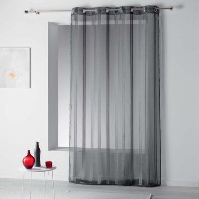 Rideau voile rayures 140 x 260 cm Bandas anthracite DOUCEUR D'INTÉRIEUR
