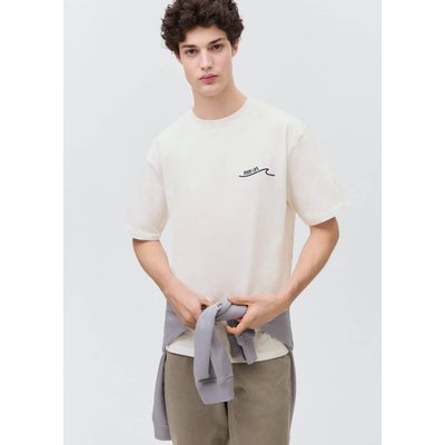 T-shirt coton message imprimé MANGO TEEN