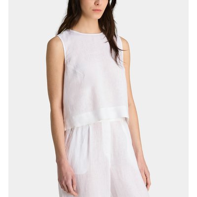 Top Sans Manches Corfou Lin Lavé Européen™ Lavé GALERIES LAFAYETTE