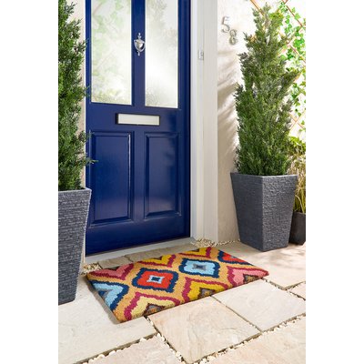 My Mat Printed Coir Bright Ikat Coir MY MAT