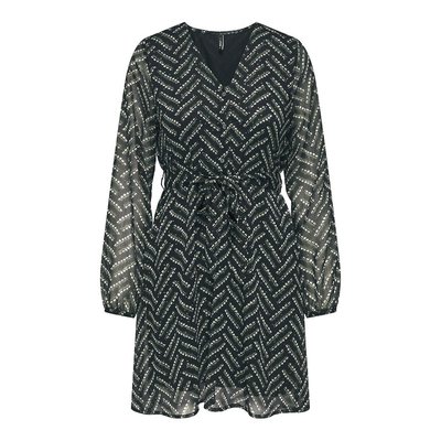 Robe courte imprimée à nouer ONLY