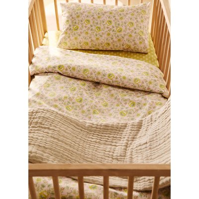 Housse de couette berceau percale de coton imprimé fleuri MANGO HOME