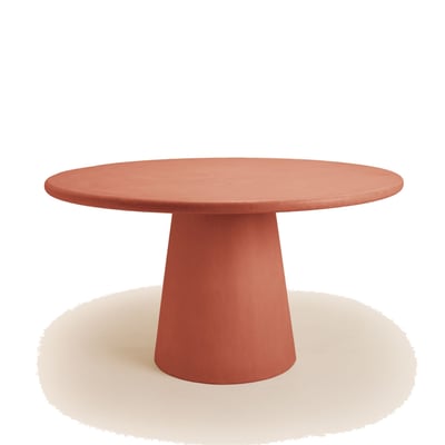 Table À Manger en Enduit minéral à l'effet béton ELIZ MADURA