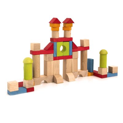 Blocs De Construction : 52 Pièces En Bois JEUJURA
