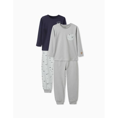 Lot de 2 pyjamas longs en coton avec imprimés voitures ZIPPY