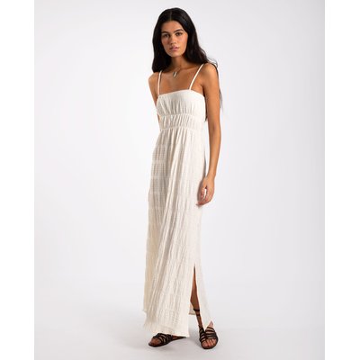 Robe longue à bretelles avec volant THE-ARE